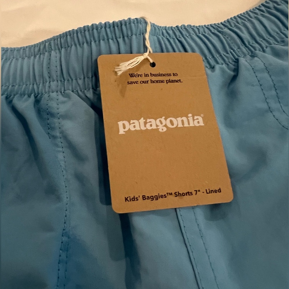 Patagonia Kids' Baggies Shorts - 7 inch - Lago Blue - Size M (10)